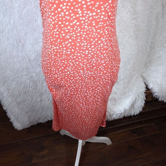 INGRID & ISABEL MATERNITY PEACH/ORANGE & WHITE DRESS SZ.M EUC - Picture 4 of 8